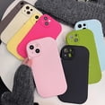 thumbnail image 2 of Solid Color Metal Button Simple Classic Soft Silicone Case Compatible with iPhone Case (iPhone 13,Rose), 2 of 9