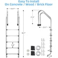 thumbnail image 2 of YUSAZENS 304 Stainless Steel Pool Ladder, Heavy Duty Inground Pool Step Ladder for Pool Spa Stair Access 5 Steps, 2 of 4