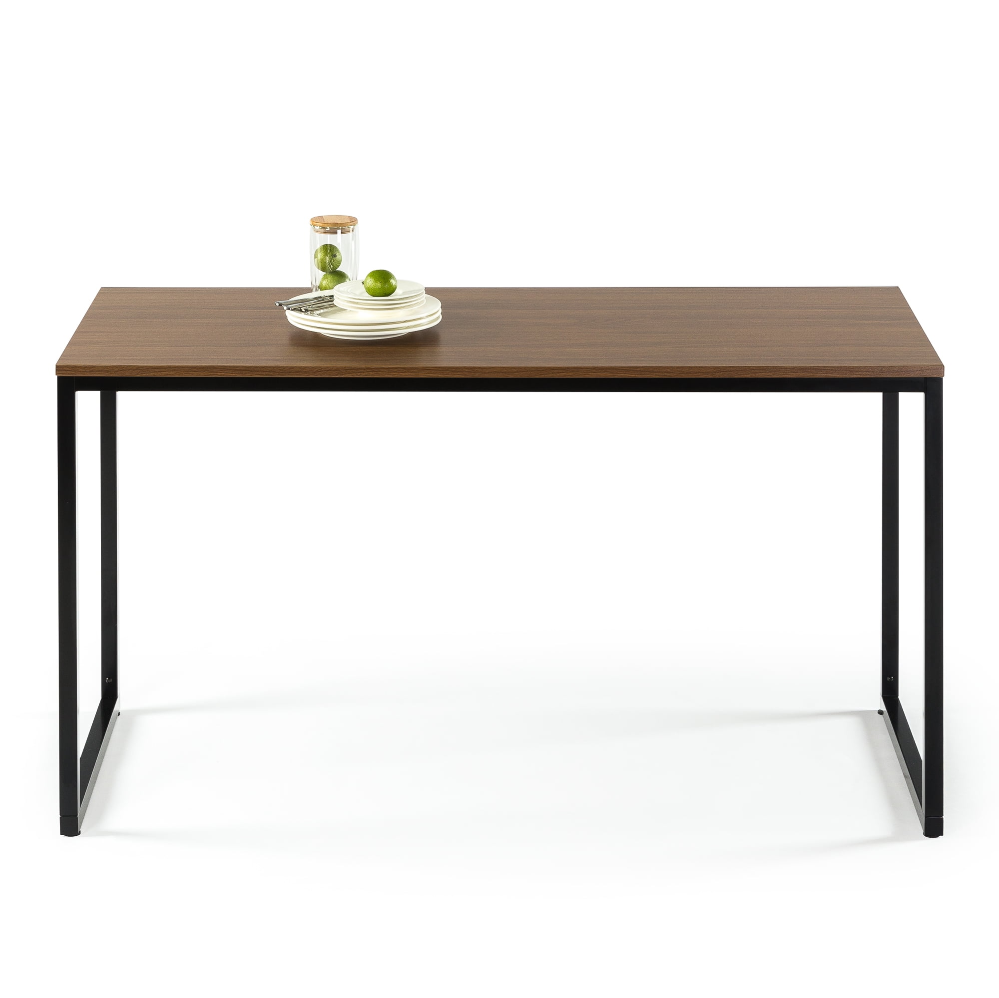 Bellamy Studios Jennifer 55" x 29" Black Frame Desk, Brown