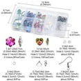 thumbnail image 3 of 1 set DIY Bling Star Snowflake Earring Making Kit Including Glass Charms 304 Stainless Steel Earring Hooks Jump Rings Plastic Ear Nuts Mixed color 264pcs/box, 3 of 5