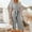 Gray, variant on SELONE Plus Size Jumpsuits for Women Casual Short Wide Leg Loose Fit Pants Ladies Travel Comfortable Vacation Jumpers and Rompers Casual Short Sleeve Lace with Pockets Solid Color Gray M