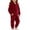 Red, variant on ZACPNCV Kids Velour Tracksuit Boys Girls Full Zip Hoodies And Jogger Pants Solid Soft Velvet Fall Winter Warm 2 Piece Outfit with Pockets 15-24Months