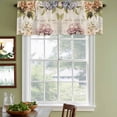 thumbnail image 3 of Spring Hydrangea Floral Curtain Valances for Windows, Kitchen Valance Window Treatments Panel 2 Pack, Vintage Botanical Flowers Rod Pocket Short Curtains for Bathroom Bedroom 42 x 18 Inch, 3 of 8