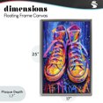 thumbnail image 4 of Stupell Industries Contemporary Moody Converse with Neon Splash Gray Floating Frame Canvas Art, 17 x 25, by Creative Studio, 4 of 8