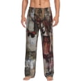 thumbnail image 1 of Balery Vintage Collage Girl Butterfly Pantalones de pijama para hombre, pijama ultraligero, pantalón de descanso-Small, 1 of 6