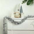 thumbnail image 2 of Northlight 50' x 2.5" Unlit Shiny Silver 8-Ply Foil Tinsel Christmas Garland, 2 of 4