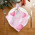 thumbnail image 2 of GZHJMY Valentine's Day Heart Cloth Napkins 4 Pack - 20x20In Soft Washable Dinner Napkin Home Decor Napkin for Dinners Weddings Cocktail Kitchen Decorative Washcloths, 2 of 7