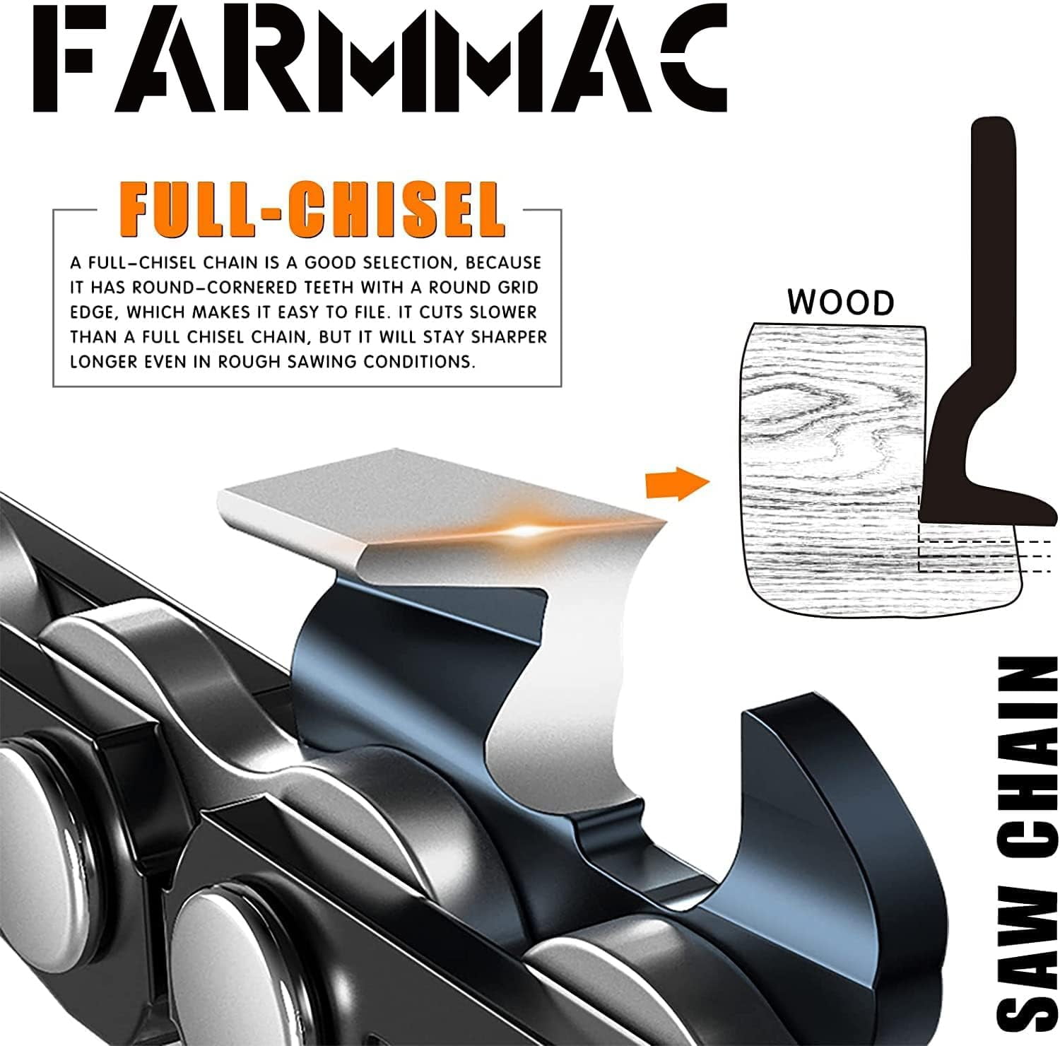 FARMMAC 42in 92cc Gas Chainsaw , 2-Cycle Gasoline Power Chain Saws， 5.2KW 7HP All Parts Compatible with MS660 G660 (With 42" Alloy Bar & Chain)