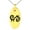 Gold, variant on Stainless Steel Aztec Energy Rune Engraved Small Oval Charm Pendant Necklace
