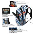 thumbnail image 5 of FORMRS Kids School Backpack Elementary Student Unisex Travel Bookbag with Reflective Stripes, Blue Sailboats, 5 of 7