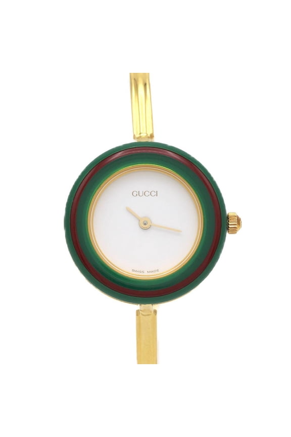 Pre-Owned Gucci Change Ring GP Medium Size 11 12.2 Quartz Watch