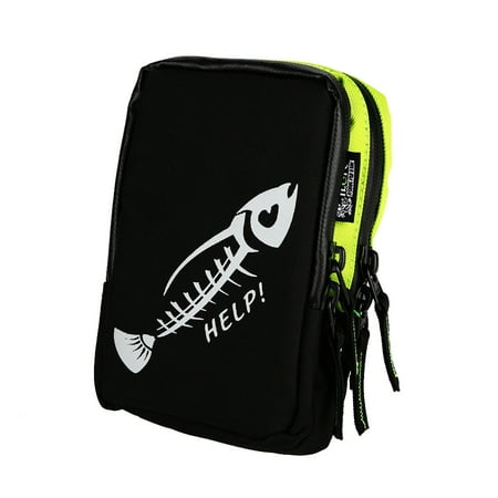 Durable Oxford Fishing Tackle Storage Pouch Bag Case for Reel Bait Tools(Fluorescence Green)