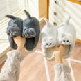 thumbnail image 2 of Pantuflas de invierno para mujer con dibujos de gatos, bonitas pantuflas de algodón para el hogar, nuevas pantuflas de invierno de suela suave, gruesas y cálidas para parejas, 2 of 6