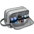 thumbnail image 5 of WANDF Toiletry Bag for Men, Hanging Travel Dopp Kit Bag,Lightweight Water Resistant Small Shaving Bag Bathroom Cosmetic Organizer for Women, Grey, 5 of 8