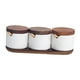 thumbnail image 1 of Tarro de especias, recipiente de cocina, cuenco para sal, café molido, estilo rústico. 3 piezas, 1 of 8