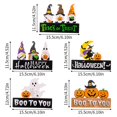 thumbnail image 3 of Decoración De Halloween 2023 Madera Mesa Fiesta Atmósfera Props Calabaza Fantasma Bruja Trick Or Treat, 3 of 4