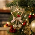 thumbnail image 4 of Christmas Door Decorations, Rustic Wall Decor Star with Gold Bells for Home Decoration, 4 of 4