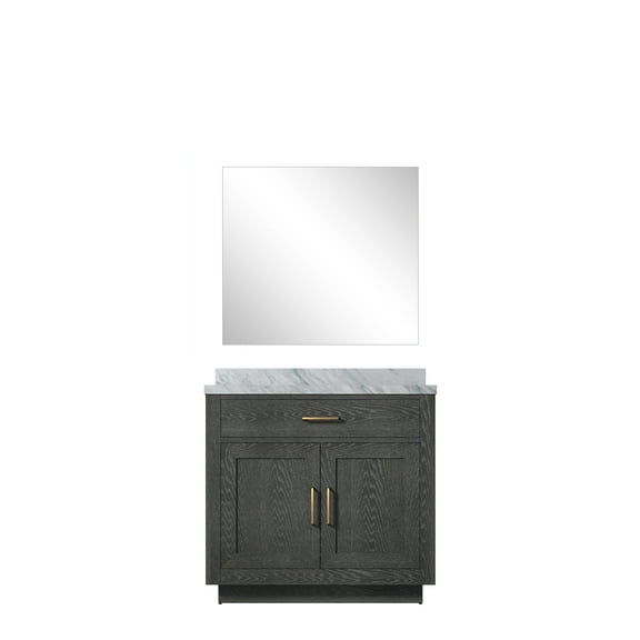 Abbey 84 in W x 22 in D Grey Oak Double Bath Vanity and Cultured Marble Top