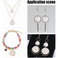 thumbnail image 5 of 100 Pcs Flat Round Shell Charms 6 Sizes Natural Freshwater Sea Shell Charms Seashell Color Round Pendants, 5 of 6