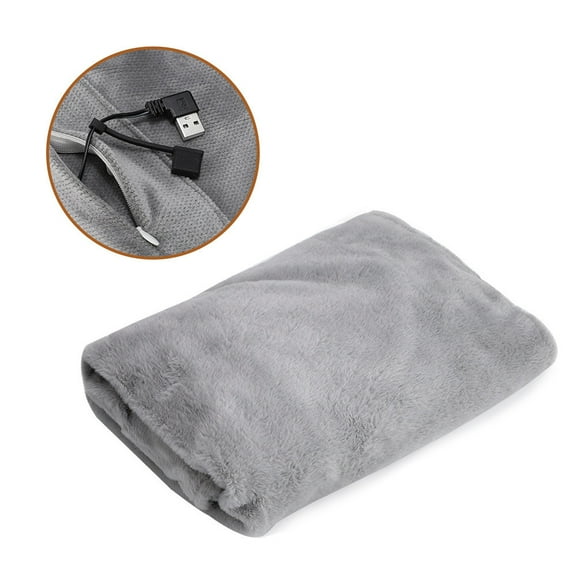 HaoXun 150cm x 80cm USB-Powered Heated Shawl Blanket with 8 Heating Zones & Adjustable Temperature Control - Portable Electric Warming Fleece Throw for Office, Home, Travel Use