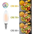 thumbnail image 3 of 6Pack C35 Frosted B11 E12 LED Candelabra Bulbs, 4W Equal 40 watt Edison Light Bulbs,Warm White 2700K Candle Bulb for Chandeliers,Ceiling Fan,Pendant,Wall sconces Light Bulb Milky Glass., 3 of 7