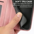 thumbnail image 5 of Tarise for Samsung Galaxy A53 5G Flip Cover, Luxury PU Leather Shockproof Folding Kickstand Card Holder Pocket Wallet Wrist Strap Handbag Magnetic Closure Phone Case for Samsung A53 6.5 inch, Rosegold, 5 of 9