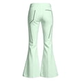 thumbnail image 5 of Girls High Waisted Flare Pants Uniform School Pants Kids Flare Bell Bottoms Casual Trousers 9-10 Years, 5 of 8