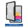 onn. Slim Rugged Tablet Case for iPad (10th generation) Black/Clear