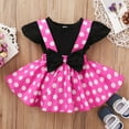 thumbnail image 3 of Kids Toddler Girl Cartoon Dot Clothes Tops + Strap Polka Dot Skirt Outfit Set 1-5T, 3 of 8