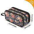 thumbnail image 4 of FORMRS Pencil Case with 3 Compartments School Large Capacity Zipper Pen Pouch Stationery Organizer, Navy Leopard Floral Pattern, 4 of 8