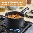 thumbnail image 3 of Farberware TrueCook Nonstick 3qt Straining Saucepan with Lid, Dishwasher Safe, Black, 3 of 15