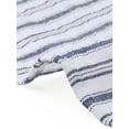 thumbnail image 5 of Agnes Orinda Women's Plus Size Cotton Lined Top Stripes Notch V Neck Puff Short Sleeve Blouses Summer Casual Tops 1X Navy Blue, 5 of 6