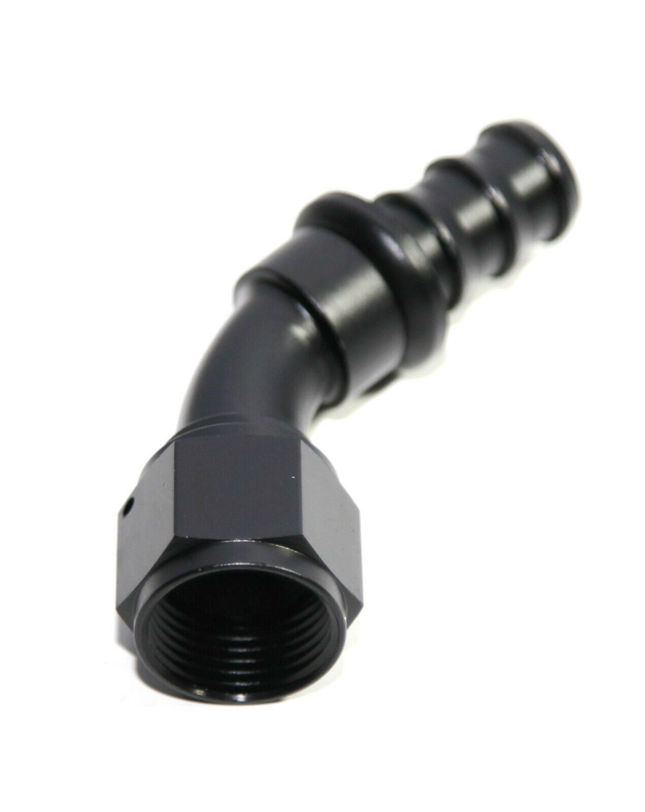 10 Pieces Of BLACK AN12 12AN AN12 45 Degree Push On/ Push Lock Hose End Fitting Adapter BLACK