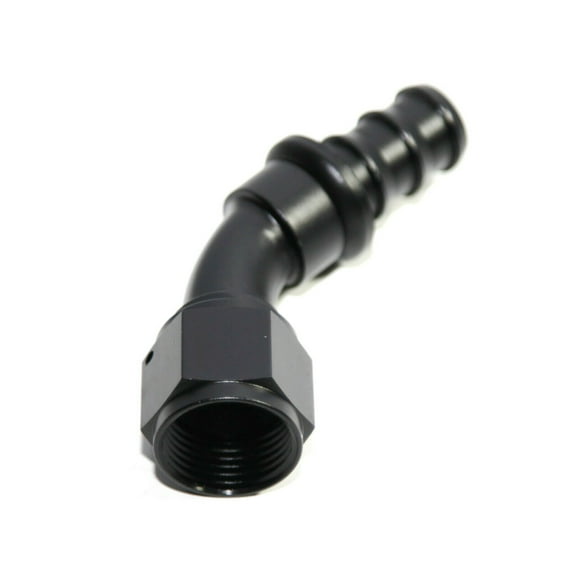 10 Pieces Of BLACK AN12 12AN AN-12 45 Degree Push On/ Push Lock Hose End Fitting Adapter BLACK AN12 12AN AN-12 45 Degree Push On/ Push Lock Hose End Fitting Adapter