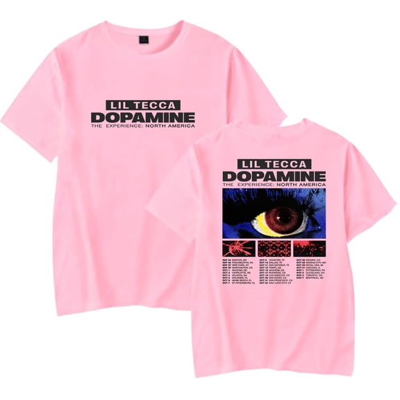 Lil Tecca The Dopamine Experience North America Tour Tee Women Men Crewneck Short Sleeve T-shirt Casual Tops
