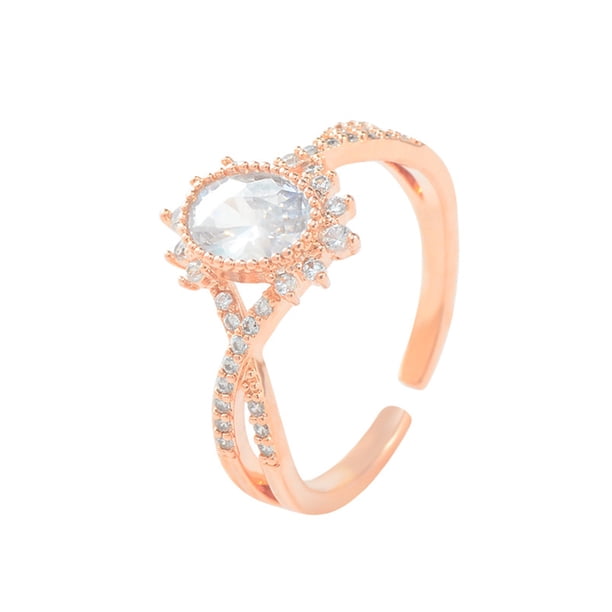 Jumpingount Anillo de moda para mujer, decoración de circonita brillante delicada, anillos decorativos de joyería Vintage para trabajo de fiesta de boda Ropa, zapatos y accesorios Miscelánea Jumpingount AP015130-00