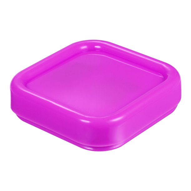 Uxcell Almohadilla Magnética para Alfileres Cuadrada, Caja de Almacenamiento de Alfileres de Plástico, Rosa Roja