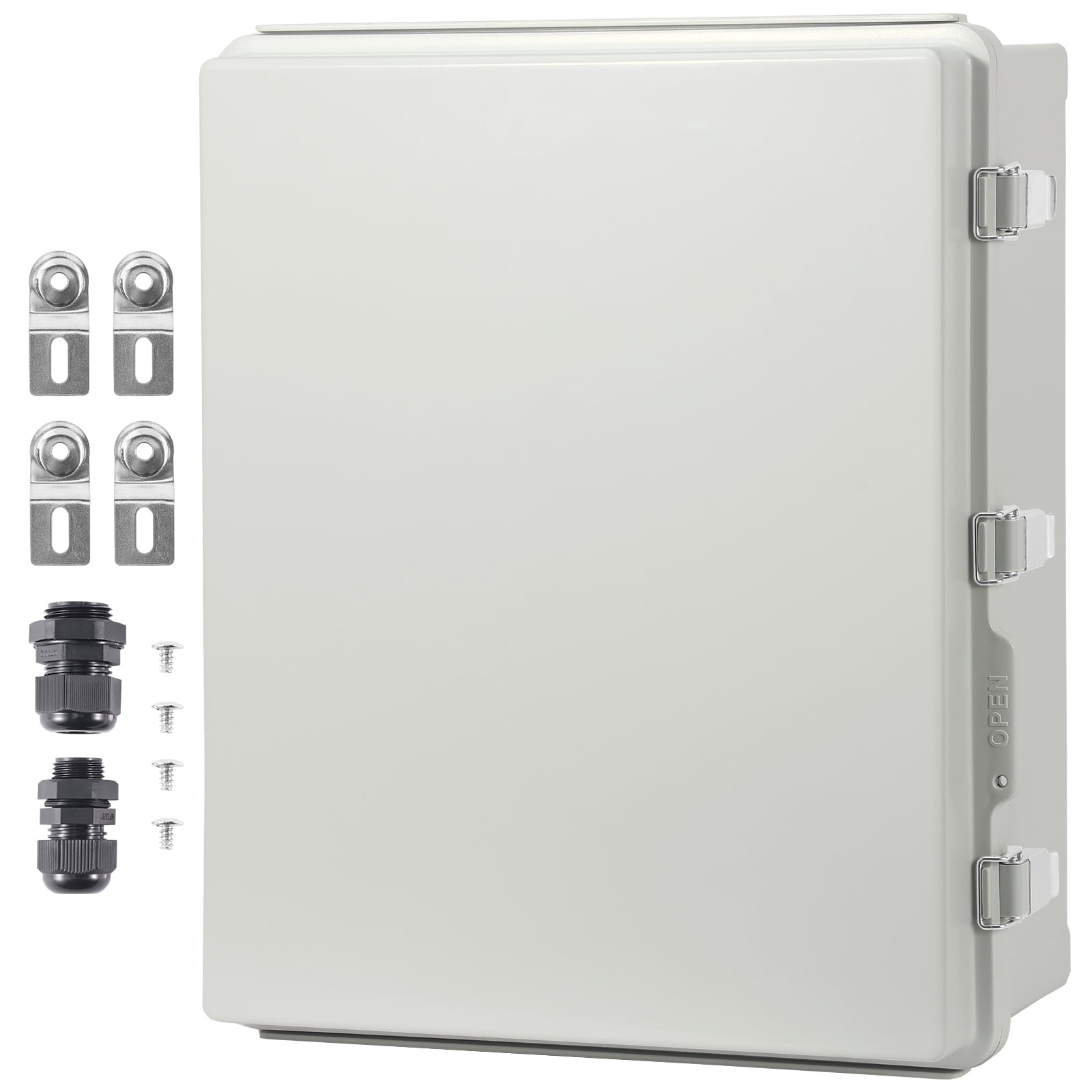 KFFKFF Exterior Power Connection Box, Dimensions 13.78 x 9.84 x 5.90 inches, Constructed from ABS Plastic, Equipped with a Swing Cover and Stainless Steel Fastener