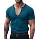thumbnail image 1 of pstuiky camisetas para hombre, Camisa formal con estampado de color para hombre, blusa de manga larga con cuello vuelto, blusa de manga corta con cuello vuelto ropa de hombre l, 1 of 6