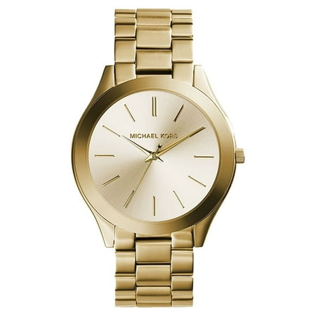Michael Kors Women's Slim Runway Gold-Tone Watch 42mm MK3179