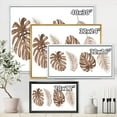 thumbnail image 4 of Designart Monstera tropical et feuille de palmier en terre cuite ART MURAL À CADRE FLOTTÉ, 4 of 4