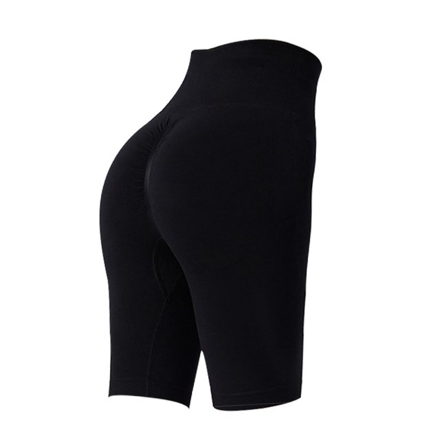 Pantalones cortos de ciclismo para mujer, leggings básicos elásticos, informales, para andar en bicicleta negro S