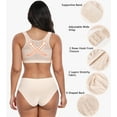 thumbnail image 4 of Curyon Women's Front Closure Posture Bra Wireless Comfy Unpadded Full Coverage Back Support Bras,36B, 4 of 5