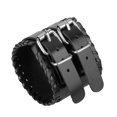 thumbnail image 4 of Cuero Cordones Pulseras punk Pulseras masculinas Ajustable Negro Yuyangstore Pulsera de brazalete de cuero, 4 of 8