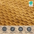 thumbnail image 4 of CBCHome Velvet Plush Jacquard Tile Throw Blanket for Couch - Buttery Soft, Cozy Throw, Cute Gifts for Women (Amber Gold, 50" x 60"), 4 of 8