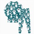 thumbnail image 6 of CAUYDY Girls Boys Halloween Pajamas Set Sleepwear Pumpkin Graphic Pjs Toddler Long Sleeve Jammies Kids Sleepwear,8-9 Y, 6 of 9