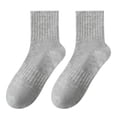thumbnail image 5 of comerut 1 Pair Socks Thickened Elastic Anti-slip Mid-tube Solid Color Matching Floor Socks Warm Soft No Ddor Sweat Absorption Four Seasons Socks, 5 of 8