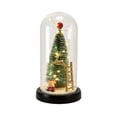 thumbnail image 2 of Christmas Home Decor with Glass Cloche, Warm Night Light for Bedside Table, Gold Christmas Ornaments, 2 of 9
