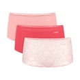 thumbnail image 1 of Sloggi braguitas de mujer, pack de 3 - GO Crush Short C3P, braguitas, algodón elástico Rosa/Blanco M (Medium), 1 of 7