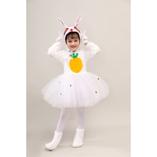 Bonito disfraz de conejito para niños, mono de animales de carnaval, conjuntos de ropa de conejo Unisex, tutú de Pascua para niñas, vestidos de 150cm Gao Jinjia LED